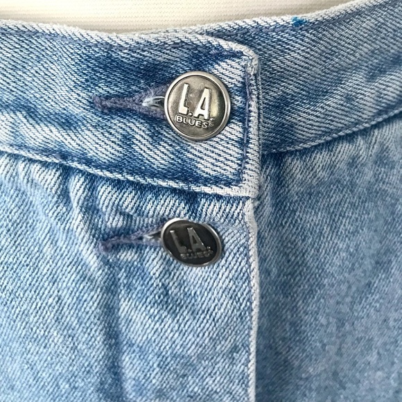 Vintage 90’s LA Blues button up denim jean mini skirt - Picture 4 of 6